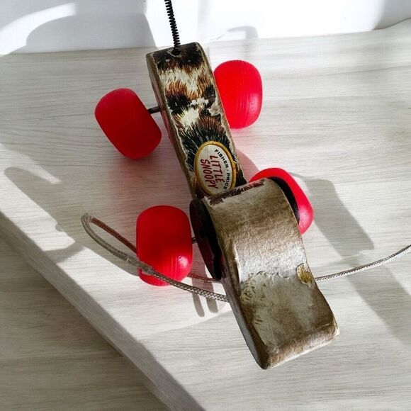 Little Snoopy Fischer Price Training Dog Wooden Toy 1965 - Picture 8 of 10